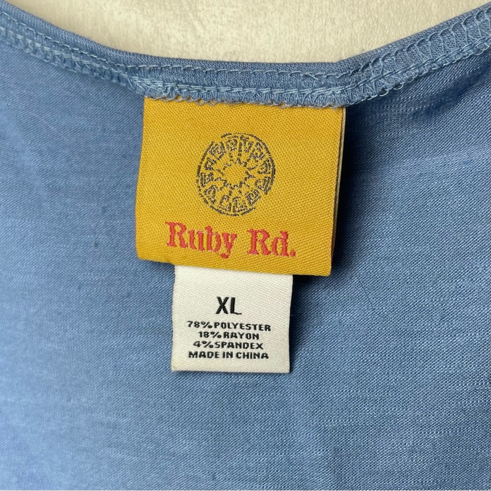 Ruby Rd beaded pleated tank - Picture 3 of 5